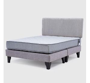 Cama Feel + Respado Rest 2 Plaza - Gris