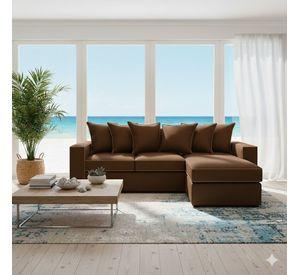 Sofa Intercambiable 5 Cuerpos Baco Café Resorte Pocket
