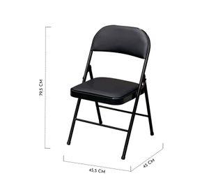 Silla Plegable Acolchada Negra Fold