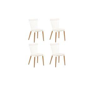 Pack 4 Sillas Clásicas Comedor Blanco