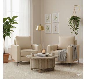 Juego de Poltronas Arthur Beige