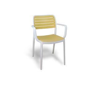 Silla Terraza Plástica Sahara Blanca
