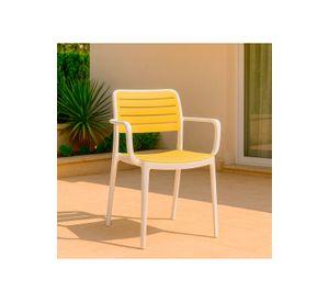 Silla Terraza Plástica Sahara Blanca