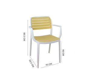 Silla Terraza Plástica Sahara Blanca
