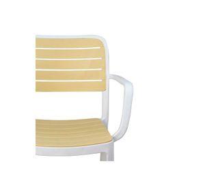 Silla Terraza Plástica Sahara Blanca