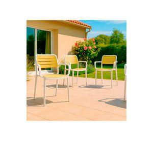 Silla Terraza Plástica Sahara Blanca