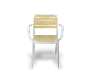Silla Terraza Plástica Sahara Blanca