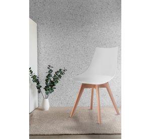 Silla de Comedor con Patas de Madera Blanco
