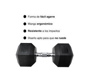 Mancuerna Hexagonal 25 Kg Negro