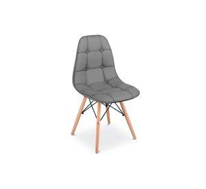 Silla Eames Acolchada PU - Gris