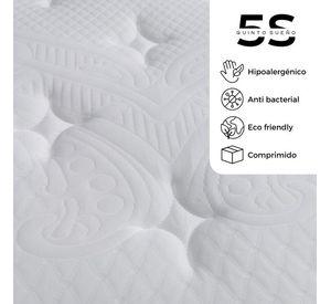 Cama Europea Stella 2 Plazas + Base Rosado Patas Madera Color Caoba + Respaldo Lino Tubular Rosado