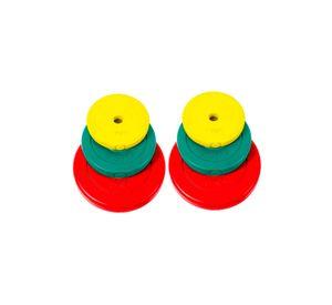 SET PESAS 20 KG BARRA 1.2 MTS + DISCOS DE COLORES
