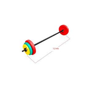 SET PESAS 20 KG BARRA 1.2 MTS + DISCOS DE COLORES