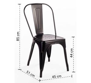 Pack 4 Sillas Tolix Vintage Negro