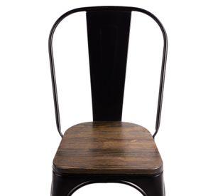 Silla Tolix Vintage Asiento Madera