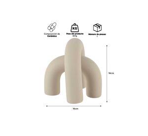 Figura Decorativa Medio Nudo Blanco 16cm