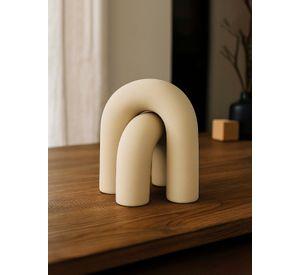 Figura Decorativa Medio Nudo Blanco 16cm