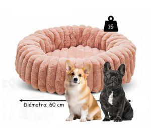 Cama nido donut mascota 15x60x60 cm M rosado