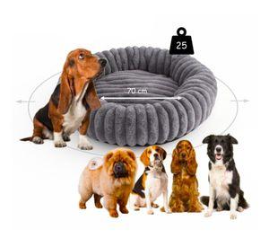 Cama nido donut mascota 15x70x70 cm L gris