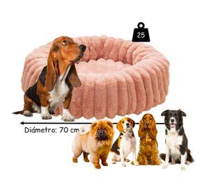 Cama nido donut mascota 15x70x70 cm L rosado
