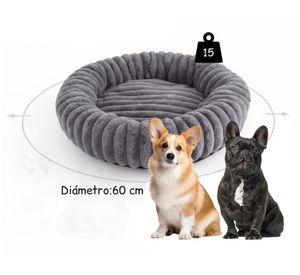 Cama nido donut mascota 15x60x60 cm M gris