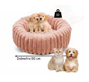 Cama nido donut mascota 15x50x50 cm S rosado