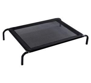 Cama elevada perro 20x69x102 cm L negro