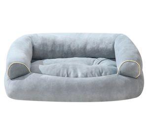 Cama sofá perro lavable 22x70x55 cm S/M gris claro