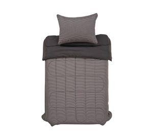 Plumón Bicolor gris 1.5 plazas