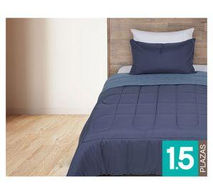 Plumón Bicolor azul 1.5 plazas