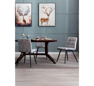 Pack de 4 Sillas de Comedor Modernas Novahus Velvet Gris