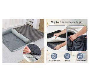 Cama sofá ortopédica perro 19x100x65 cm XL gris