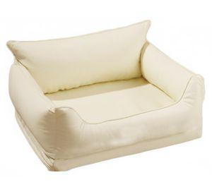 Cama sofá relajante mascota 30x55x45 cm M beige