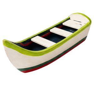 Adorno bote Guanaquero 10x8x39 cm blanco