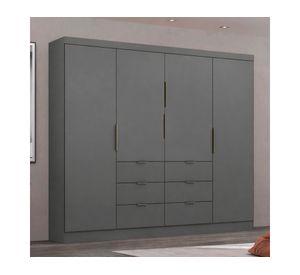Clóset 6 cajones Click gris 195x218x47 cm