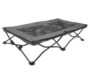Cama elevada plegable perro 25x60x116 cm L gris