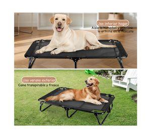 Cama elevada perro 16x58x72 cm M negro