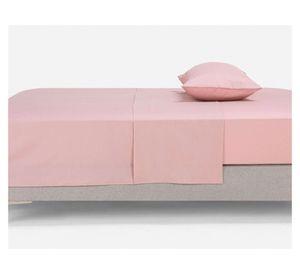 Juego de sábanas rosado nude 1.5 plazas 144 hilos