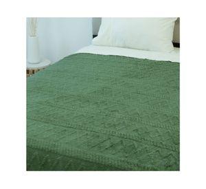 Frazada verde 1.5 plazas microfibra