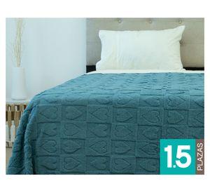 Frazada azul 1.5 plazas microfibra