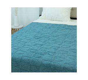 Frazada azul 1.5 plazas microfibra