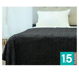 Frazada negro 1.5 plazas microfibra