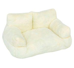 Cama sofá relajante mascota lavable 26x95x55 cm L beige