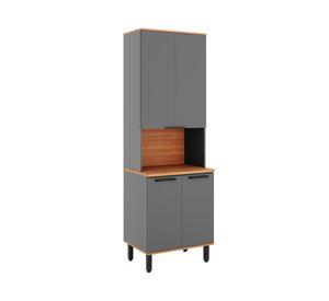 Despensero cocina Castaña canela/ceniza 217x70x52 cm