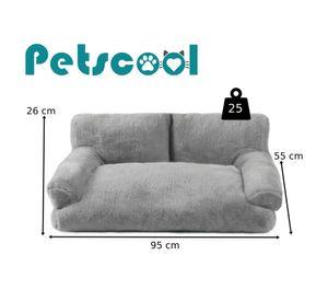 Cama sofá relajante mascota lavable 26x95x55 cm L gris