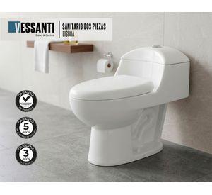 One piece 30 cm asiento cierre suave Lisboa blanco Vessanti