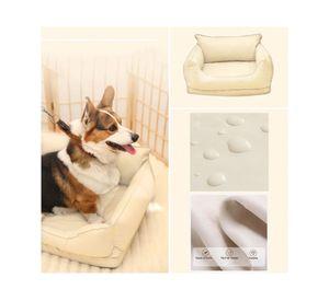 Cama sofá ortopédica mascota 30x88x55 cm L beige