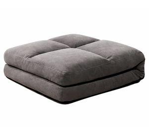 Sofá pouf de piso reclinable gris
