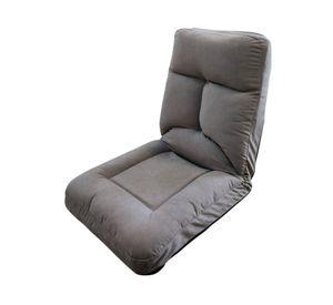 Sofá pouf de piso reclinable gris