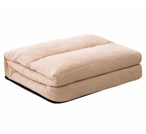Sofá pouf de piso reclinable beige